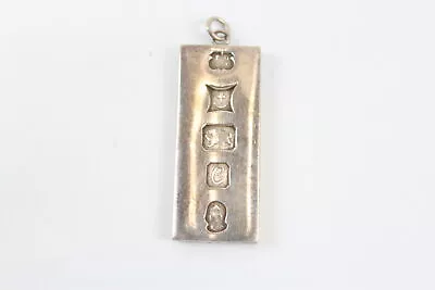 £7.50 • Buy Sterling Silver Ingot Pendant 1977 Jubilee Birmingham Weight 30g 