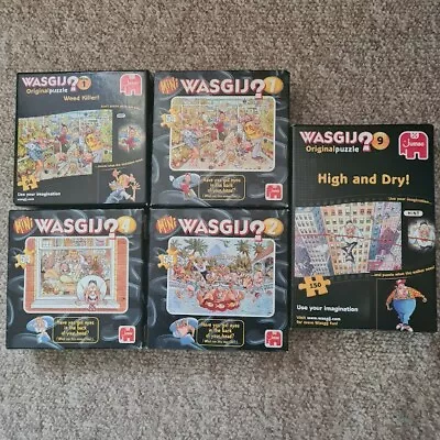 5 X Wasgij Jigsaw Puzzles All Complete Free Postage • £24.99