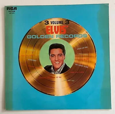 Elvis Presley LP Golden Records Volume 3 (Orange Label) (RCA 461-019 France) • $20.21