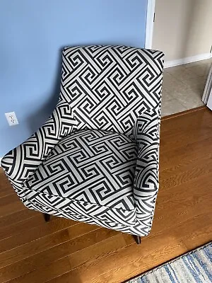 Ivory And Black Accent Chairs Set Of 2 • $300