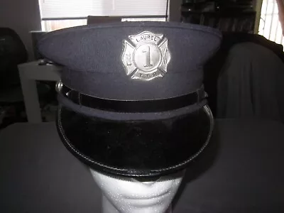 Vintage LAUREL YFD FIREMAN Fireman Wentworth Head-Master HAT CAP With BADGE • $66.79