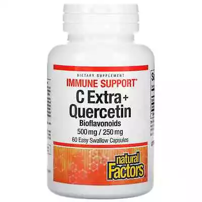 2 X Natural Factors C Extra + Quercetin 60 Easy Swallow Capsules • $41.86