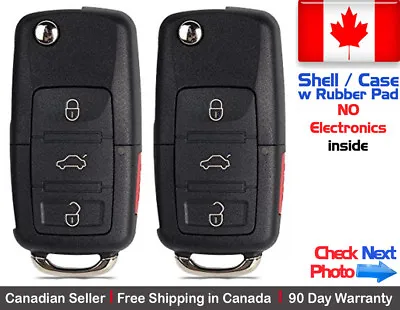 2x New Replacement Remote Key Fob Flip Case 3 Button For Volkswagen - Shell Only • $15.99