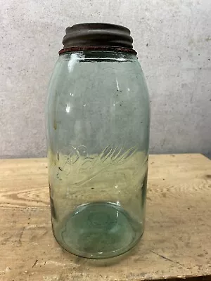 1 - Vintage Atlas Mason Half-Gallon (1) Green Blue Jars No Damage • $12