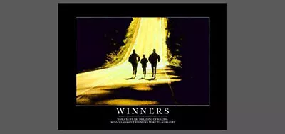 Running Family WINNERS Inspirational Motivational Jogging Exercise 22x28 POSTER • $17.99