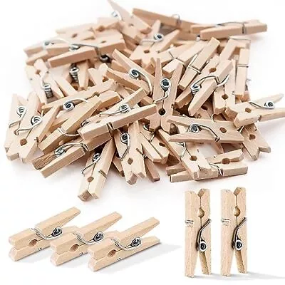 Mini Clothespins Mini Clothes Pins For Photo Natural Wooden Small Wood Color • $10.11