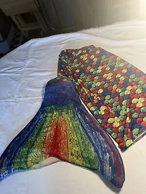 Fin Fun Mermaidens Mermaid Tail & Fin Kids Size 10 Multicolor • $35