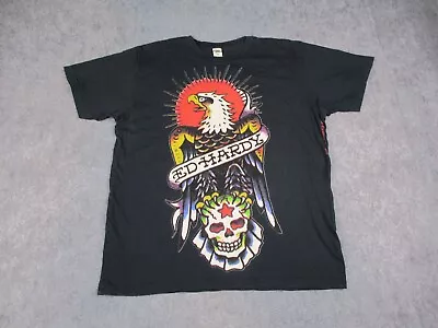 Ed Hardy Shirt Mens XL Black Eagle Skull Graphic Christian Audigier Vintage Y2K • $29.99