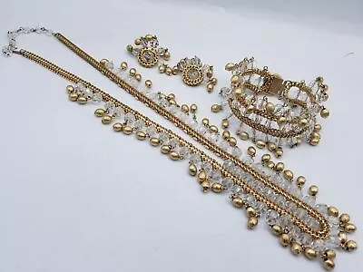 Napier Gold Tone Vintage Rhinestone Jewelry Set • $12.50