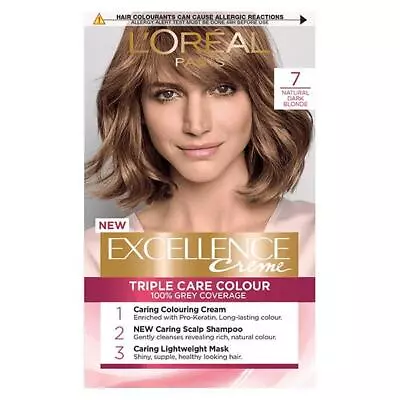 L'Oreal Excellence Creme Triple Care Colour 7 Natural Dark Blonde • £13.40