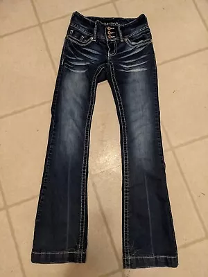 VANITY Premium Collection Women's Jeans Size 25x33 Waist 26 Curvy Embroidered • $16