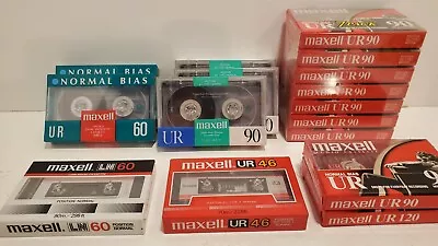 NOS Mixed Lot Of New Sealed Maxell Cassette Tapes LN60 UR46 UR90 UR120 • $32.99