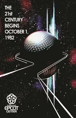 EPCOT Center Teaser Poster 1982 11x17 Poster Print Disney Spaceship Earth • $17.99