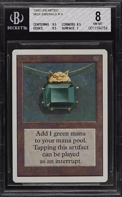 Mox Emerald Unlimited Reserved List Magic MTG Card BGS Graded 8.0 9.5 Centering • $6500