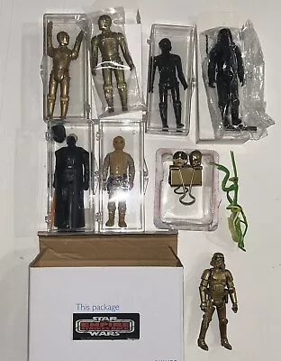 CUSTOM ORIGINAL Vintage Star Wars LOT C-3PO LUKE DARTH BIGGS OLD Figures & Boxes • $9.99