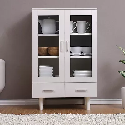 Kitchen Storage Sideboard Dining Buffet Cabinet Wooden Storage Shelves Cupboard • £75.95