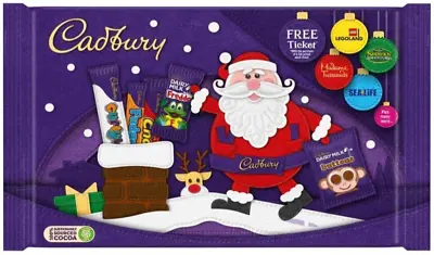 Cadbury Santa Selection Pack 89g Christmas Chocolate Box Bars Xmas Gift Present • £3.69