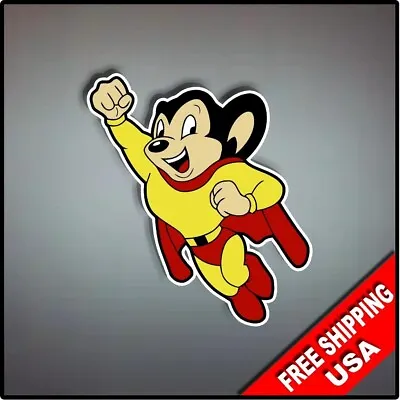 Mighty Mouse 4.5  X 4  Vintage Vinyl Decal Sticker Nostalgic Cartoon • $4.99