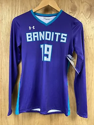 Under Armour Women's Size Small Bandits #19 L/S Volleyball Jersey V-Neck NEW • $12.50