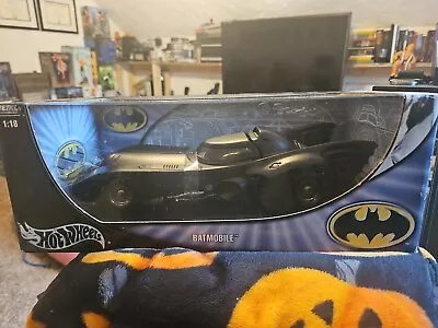 Hot Wheels 1989 Movie Batmobile 1/18 Toy Car - Matt Black (B6046) • $75