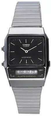 Casio Vintage Analog Digital Alarm Calendar Black Dial AQ-800E-1A Unisex Watch • $47.09