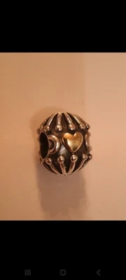 £23 • Buy Silver And Gold Heart Pandora Bead