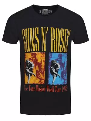 Guns N' Roses GNR T-shirt Use Your Illusion World Tour Men's Black • £16.99