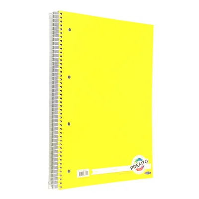 A4 Notebook Refill Pad Lined 320 Pages Ruled Perforated Spiral Wire Bound Yellow • £5.21