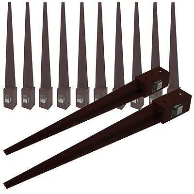 3  75mm Fence Post Spike Support Holder Rust Resistant Metal Steel Stakes • £999