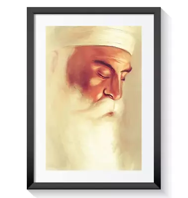 £6.99 • Buy Guru Nanak Dev Ji Framed Poster Wall Art Print Picture Sikh Sikhism A3 A4 A5 #01
