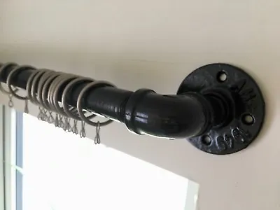 £33.99 • Buy Curtain Rail/pole With Brackets Made From 3/4” Industrial Galvanised Iron Pipe