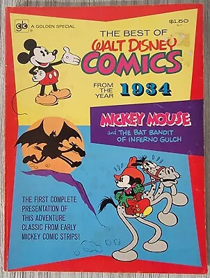 Walt Disney Comics~ 1934  Mickey Mouse & The Bat Bandit Of Inferno Gulch : 1974 • $10