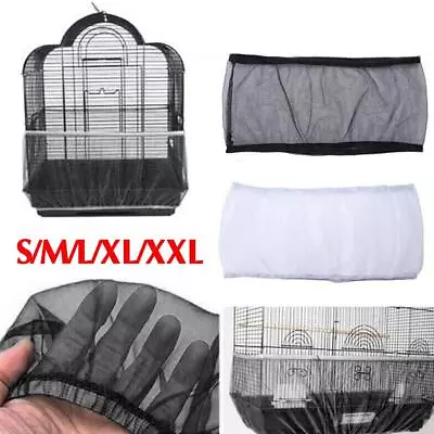 Shell Skirt Mesh Cover Pet Bird Cage Guard Nylon Net Seed Catcher S-XXL Size • $4.27