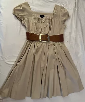 ONLY Fit N Flare Dress Beige 38 • $20