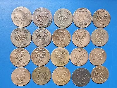 Dutch Netherlands Colonial Voc Duit Coin Lot 20 Pcs New York Penny Coin T.17 • $1