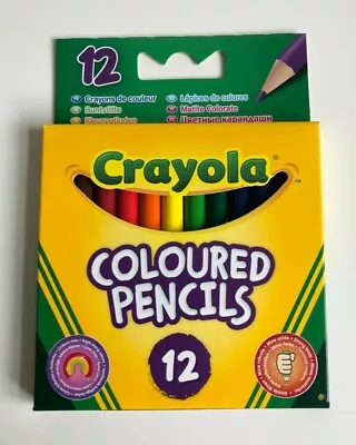 Crayola Coloured Pencils Art Supplies Back To School Supplies 12 Half Length • £2.99