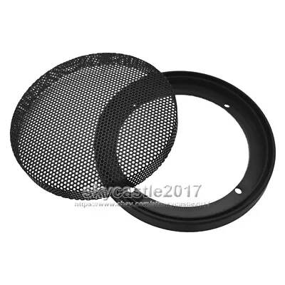2x 3  Inch 106mm Speaker Cover Audio Decorative Circle Metal Mesh Grille #Black • $7.98