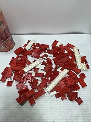 Vintage American Plastic Building Bricks Over 100 Pieces Set 705 MCM Toy • $14.99