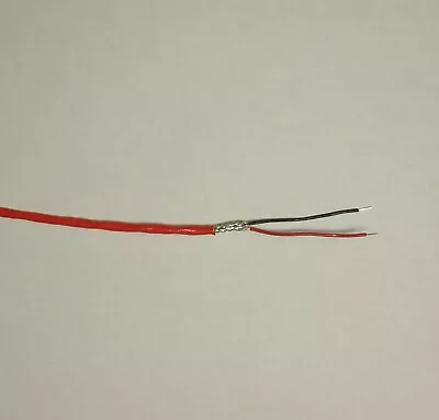 Wire Mil-Spec (PTFE) 26 AWG 2 Cond. Shielded Silver Plated Stranded 10 Ft • $10.19