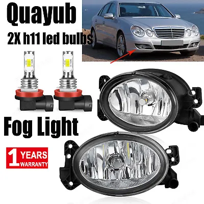 Pair LED Fog Light Lamp W/ Bulbs For Mercedes Benz W211 E320 E350 E550 2007-2009 • $118.63