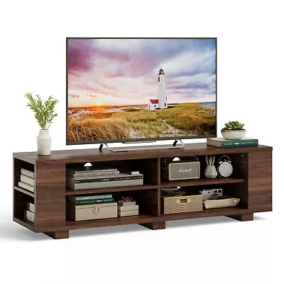 Adjustable Home Living Room 59  Console TV Stand Storage Media Center Walnut • $119.99