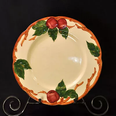 Franciscan Apple Luncheon Plate 9 5/8  Red Green Brown Hand Decorated 1947-1949 • £28.89