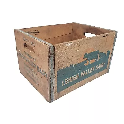 Vintage Lehigh Valley Dairy Milk Bottle Crate Allentown Stroudsburg Pa Nj 1962 • $69.99