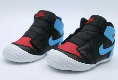 Nike Jordan 1 Crib Cot Baby Bootie Trainers Uk 3.5 Eur 19.5 Us 4c  At3745-046 • £27.99