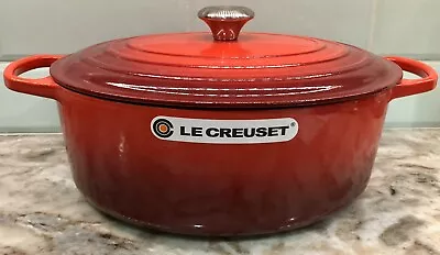 NEW Le Creuset Red Cerise Classic Signature Oval Casserole Dutch Oven 8 Qt. #33 • $339.99