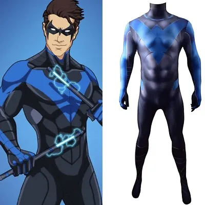 $71.89 • Buy Nightwing Cosplay Costume Bodysuit Dick Grayson For Kids Adult Ver1 Handmade