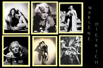Movie Star Marlene Dietrich Photo Collage Poster Print 24x36 In. • $22.99