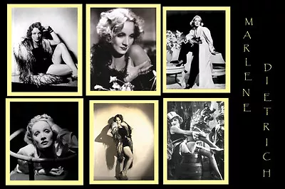 Movie Star Marlene Dietrich Photo Collage Poster Print • $6.49