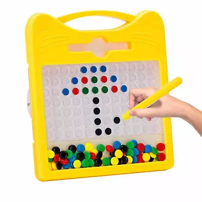 Colorful Beads Magnetic Drawing Board Toddler Doodle Board Kids Gifts • $21.14