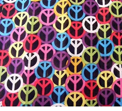 Bandanas Hippie Peace Sign 100% Cotton Bandana 50s 60s 70s Rock Accessories • $4.95